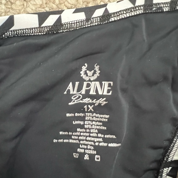 Alpine butterfly white black bikini swim size 1x - Picture 4 of 9